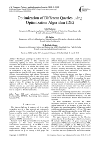 Optimization of different queries using optimization algorithm (DE)