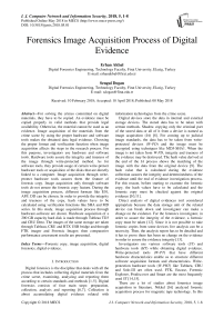 Forensics image acquisition process of digital evidence