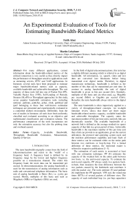 An experimental evaluation of tools for estimating bandwidth-related metrics