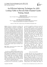 An efficient indexing technique for AES lookup table to prevent side-channel cache timing attack