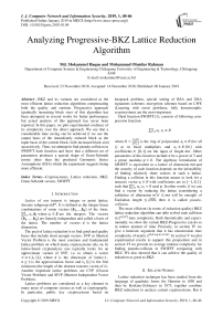 Analyzing progressive-BKZ lattice reduction algorithm