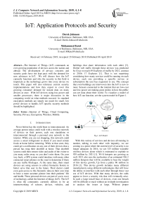 IoT: application protocols and security