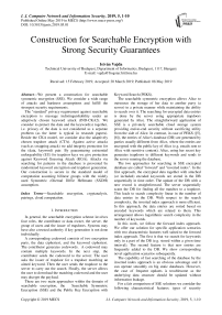 Construction for searchable encryption with strong security guarantees