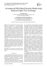 An improved DNA based security model using reduced cipher text technique