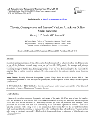 Threats, consequences and issues of various attacks on online social networks