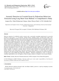 Anomaly detection in crowded scene by pedestrians behaviour extraction using long Short Term Method: a comprehensive study