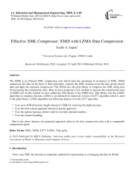 Effective XML compressor: XMill with LZMA data compression