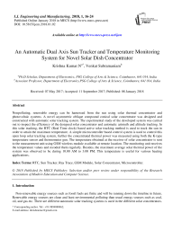 An automatic dual axis sun tracker and temperature monitoring system for novel solar dish concentrator