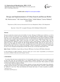 Design and implementation of urban search and rescue robot