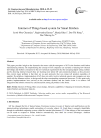 Internet of things based system for smart kitchen