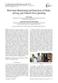 Real-time monitoring and detection of drink-driving and vehicle over-speeding