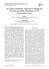 An affine arithmetic approach to model and estimate the safety parameters of AC transmission lines