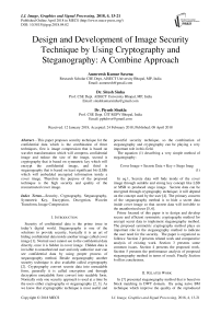 Design and development of image security technique by using cryptography and steganography: a combine approach