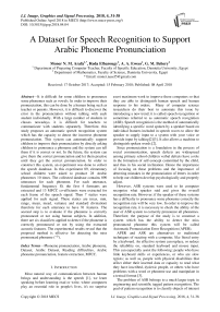 A dataset for speech recognition to support Arabic phoneme pronunciation