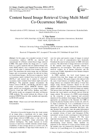 Content based image retrieval using multi motif co-occurrence matrix