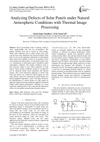 Analyzing defects of solar panels under natural atmospheric conditions with thermal image processing