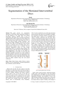 Segmentation of the herniated intervertebral discs