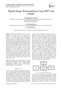 Digital image watermarking using DWT and FWHT