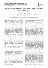 Breast lesion segmentation and area calculation for MR images