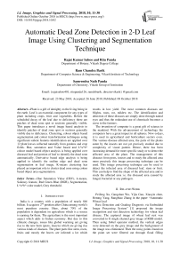 Automatic dead zone detection in 2-D leaf image using clustering and segmentation technique