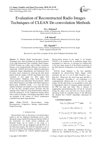 Evaluation of reconstructed radio images techniques of CLEAN de-convolution methods