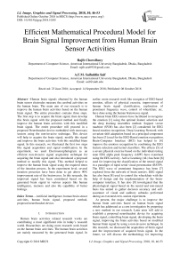 Efficient mathematical procedural model for brain signal improvement from human brain sensor activities