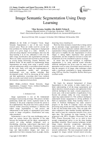 Image semantic segmentation using deep learning