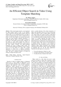 An efficient object search in video using template matching