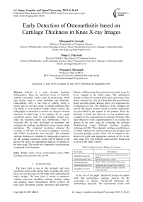 Early detection of osteoarthritis based on cartilage thickness in knee X-ray images