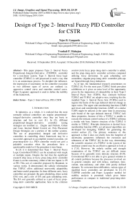 Design of Type 2- interval fuzzy PID controller for CSTR