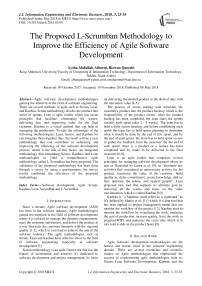 The proposed L-ScrumBan methodology to improve the efficiency of agile software development