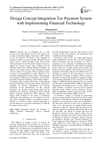 Design concept integration tax payment system with implementing financial technology