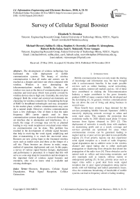 Survey of cellular signal booster