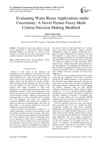 Evaluating water reuse applications under uncertainty: a novel picture fuzzy multi criteria decision making medthod