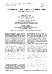 Business decision support system based on sentiment analysis