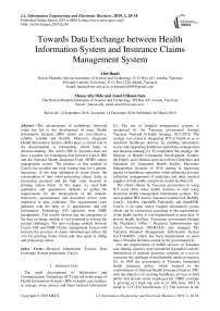 Towards data exchange between health information system and insurance claims management system