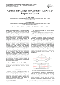 Optimal PID design for control of active car suspension system