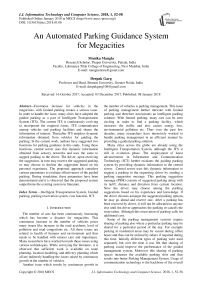 An automated parking guidance system for megacities