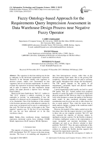 Fuzzy ontology-based approach for the requirements query imprecision assessment in data warehouse design process near negative fuzzy operator