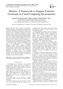 Phoenix: a framework to support transient overloads on cloud computing environments