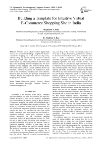 Building a template for intuitive virtual e-commerce shopping site in India