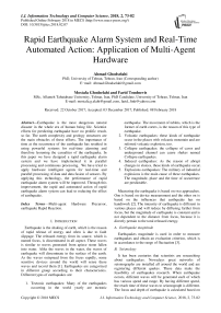 Rapid earthquake alarm system and real-time automated action: application of multi-agent hardware