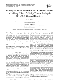 Mining for focus and priorities in Donald trump and Hillary Clinton’s daily tweets during the 2016 U.S. General Elections