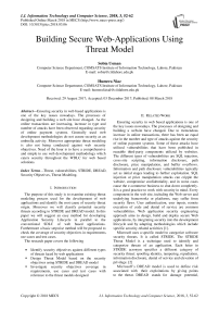 Building secure web-applications using threat model