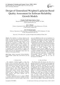 Design of generalized weighted Laplacian based quality assessment for software reliability growth models