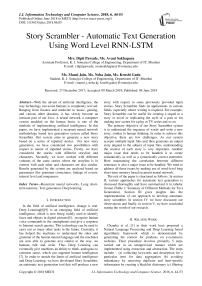 Story scrambler - automatic text generation using word level RNN-LSTM