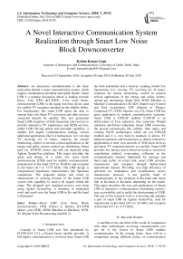 A novel interactive communication system realization through smart low noise block downconverter