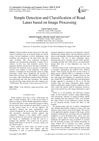Simple detection and classification of road lanes based on image processing