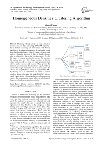 Homogeneous densities clustering algorithm