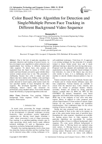 Color based new algorithm for detection and single/multiple person face tracking in different background video sequence